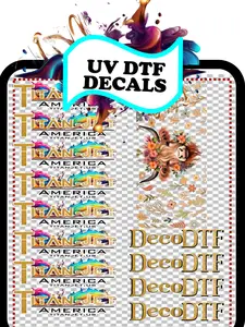Custom UV DTF Gang Sheet Transfers | Full Color Stickers for Cups Libbey Glass Packaging & Decal
