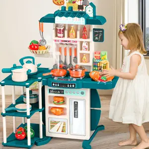 86pcs Deluxe Youngsters Kitchen Toy Set with Realistic Sounds & Lights - Steam Cooking Stove, Sink, & Accessories Included - Safe Food-Grade PP Plastic for Boys & Girls - Easy Assembly, Play Kitchen Accessories