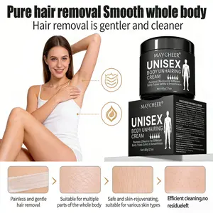 Unisex Body Hair Removal Cream, Body Care, Pain-Free Full Body Use, Smooth Skin, Safe Nourishing, Suitable for All Skin Types, Gentle Formula