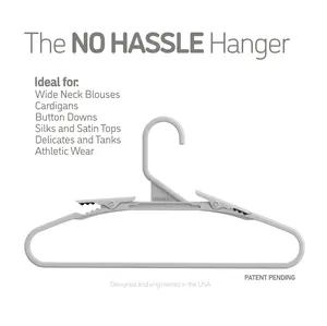Non-Slip, Hangers, Rubberized Grip, Quick and easy, hard to hold garments, innovative hanger