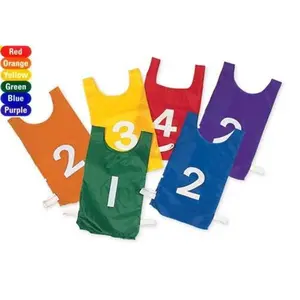212 MAIN Numbered 1-12 Pinnies Set, 20x11 Inch, Sleeveless, Elastic, 1 Size, Indoor/Outdoor Sports Use