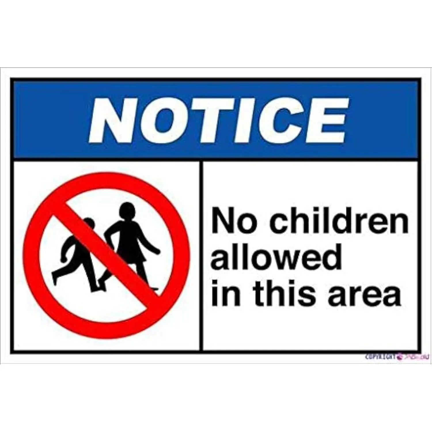 Street sign warning plaque New Tin Aluminum Retro No Children Allowed In This Area Notice Aluminum Metal For Men, Women, Unisex 8 X 12 Inch Office Signs Outdoor & Indoor Sign