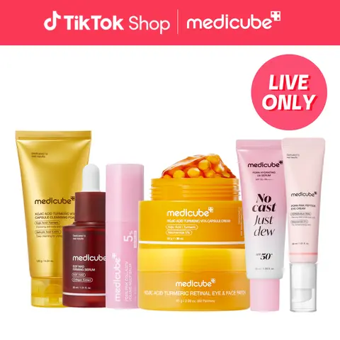 [LIVE Exclusive] [medicube] NEW Affordable Youth & Glow Skincare Bundle | Radiance, Fine Lines & Firming Care | Plump, Youthful Looking Skin | Korean Skincare, K-Beauty