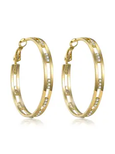 Elegant Sparkling Zirconia Hoop Earrings for Women, Copper Chain, Party Jewelry Gift, Anniversary Wedding Memorial Day, All Seasons Wear