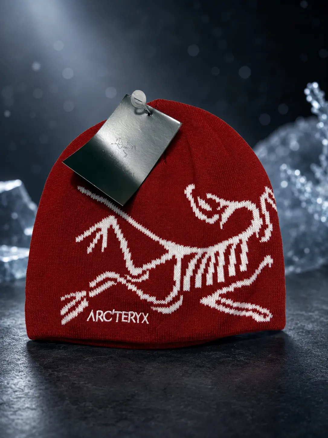 Red Bird Head Skeleton Logo Knit Beanie - Arcteryx Skull Beanie Premium Streetwear Vibes | Soft Warm Arcteryx Skull Cap | Best Seller Winter #Arcteryx