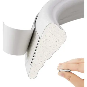 118" Wedge Sliding Window Weather Stripping Door Gap Filler,Adhesive Window Insulation for Winter Door Seal Strip,Soundproof  Tape for Frame,White