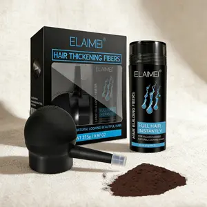 Elaimei Hair Fiber Spray Set, Includes One Hair Fiber Nozzle and 27.5g Powder, Easy Use, Convenient, Hair Concealment Tool, Hairline Powder
