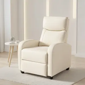 Sweetcrispy Recliner Chair Fabric Recliner Sofa, Home Theater Seating with Lumbar Support, Adjustable Push Back Overstuffed High-Density Sponge Reclining for Living Room,bedroom