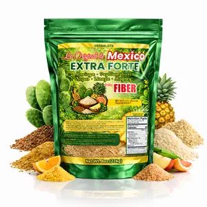 La Original de Mexico EXTRA FORTE Daily Fiber 8oz (226g), Moringa, Psyllium Husk, Nopal, Flaxseed (Linaza) & Agave Blend, Plant-Based Fiber Powder, Easy to Mix