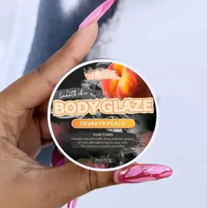 Hllozzi Drunken Peach Body Glaze Skin Moisturizer 2 oz - Refreshing Formula for a Smooth, Glowing Finish