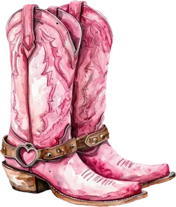 DTF Transfer –AU Watercolor Boots Multi Sizes