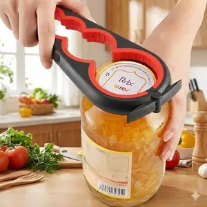 5-in-1 Multi-Purpose Can Bottle Opener \ heavy-Duty Kitchen Tool with Non-Slip Grip for Effortless Opening | Ideal for home, Picnics, and Travel | Durable, Safe, and easy to Use All-in-One Opener