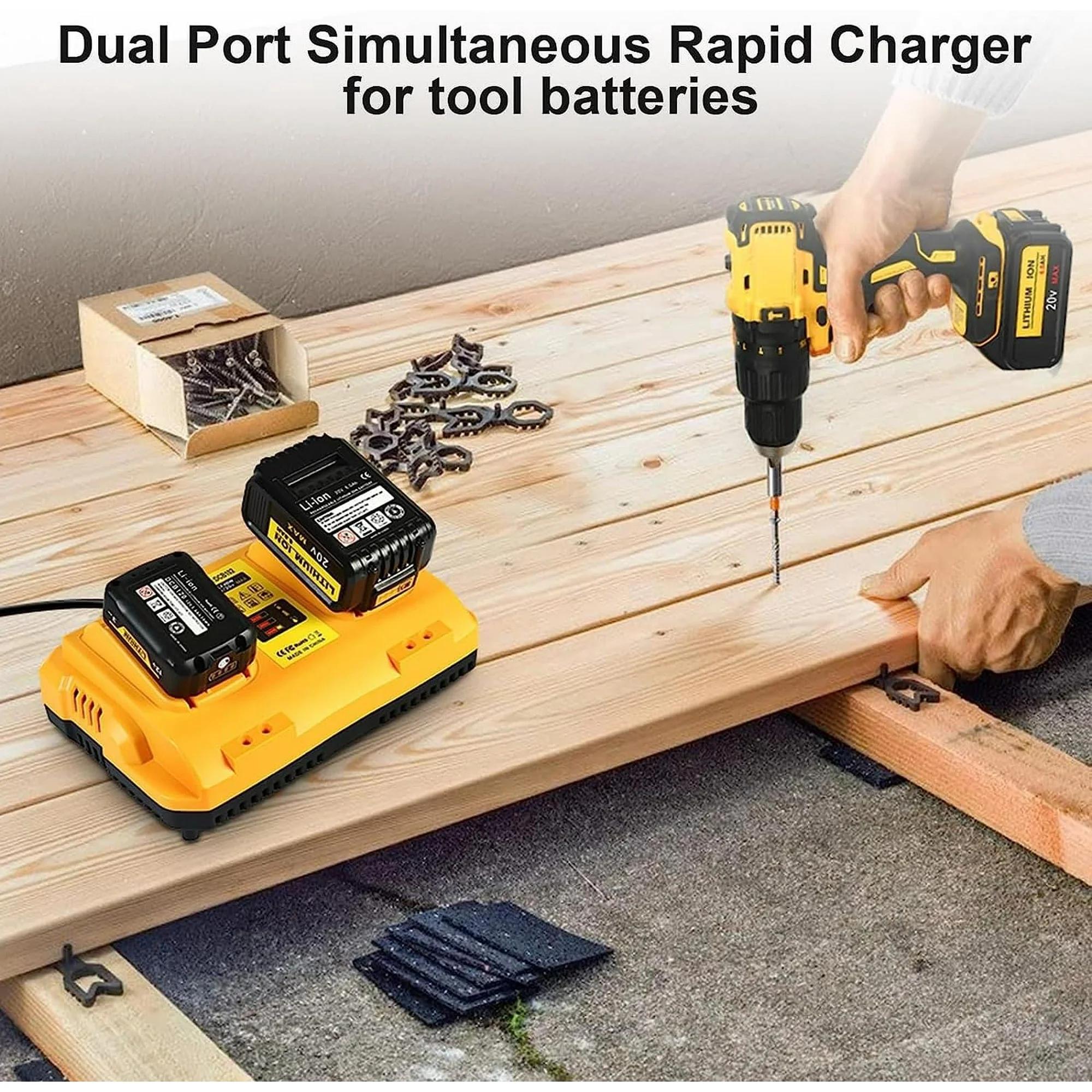 Trail-For DEWALT DCB102 12V/20V Fast Battery Charger LithiumXR DCB205