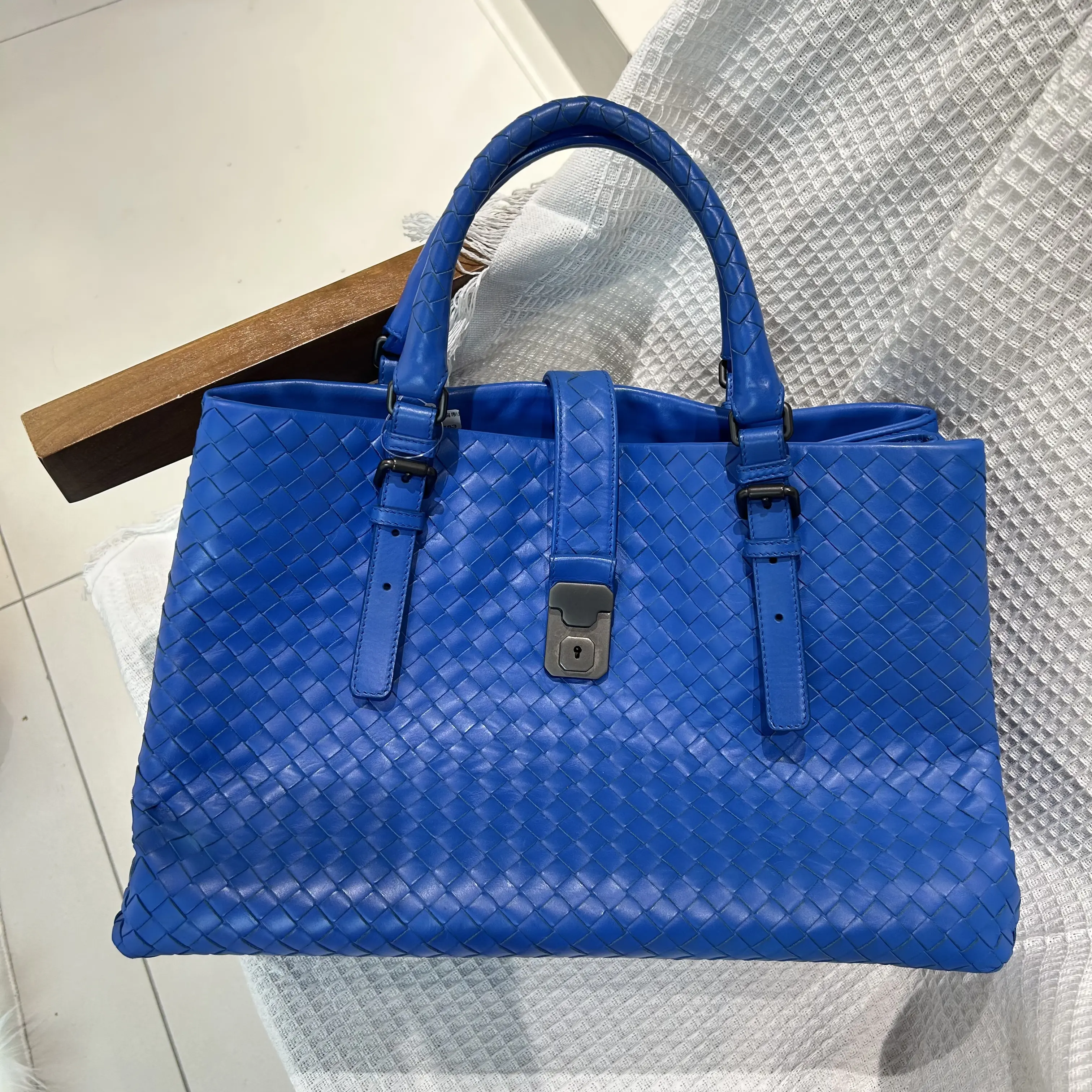 Pre-owned Bottega Veneta leather Tote Bags HZ1tk 14.1‘’cm
