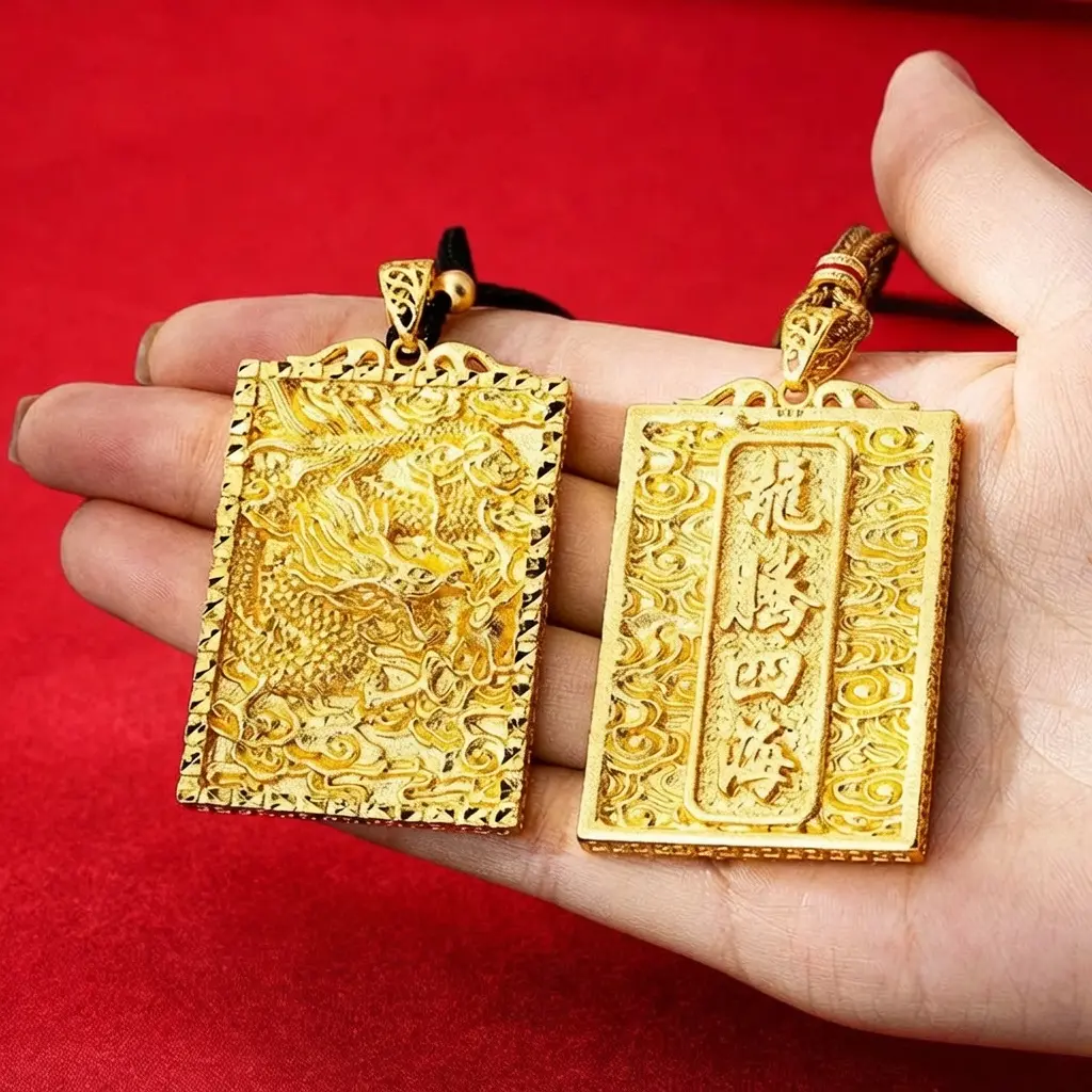 Hip-Hop Style Big Boss Pendant Domineering Dragon Soaring Across the World Pendant Unisex Vintage Necklace Long-lasting Color  High Quality men's jewelry men womens