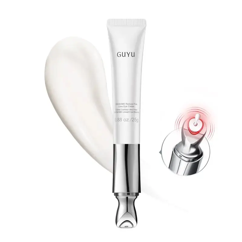 GUYU Exosome EMS & Redlight Eye Cream Tube (25g) - Human-Mimetic Exosome, PDRN, NAD+, Caffeine Boost, Micro-Current Tech, Hydrating Anti-Aging Cream for Dark Circle Fix, Puffiness, Eye Bags, Wrinkles, Fine Lines, All Skin Types