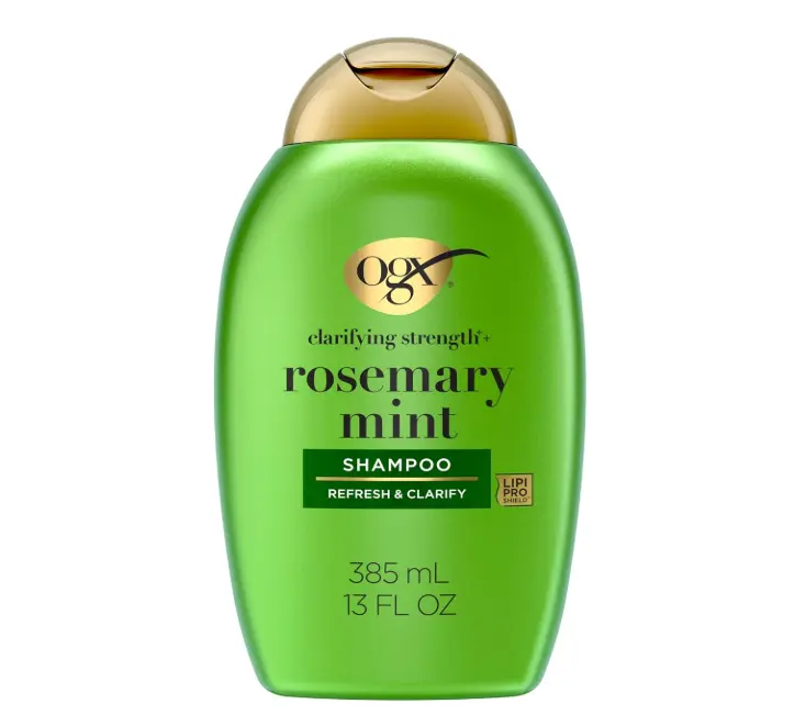 OGX Clarifying Strength + Rosemary Mint Shampoo, Clarifying Shampoo for Oily Hair Visibly Helps Remove Oil & Residue to Clear Away Buildup, Sulfate-Free Surfactants, 13 fl. oz