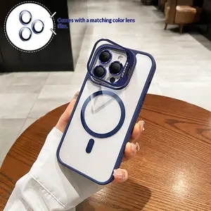Magnetic Shell Phone Case for iPhone 1716 15 14 13 12 11 Pro Max with Lens Invisible Bracket Compatible with MagSafe Anime