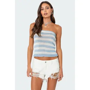 Nox Striped Knit Tube Top Nox Striped Knit Tube Top