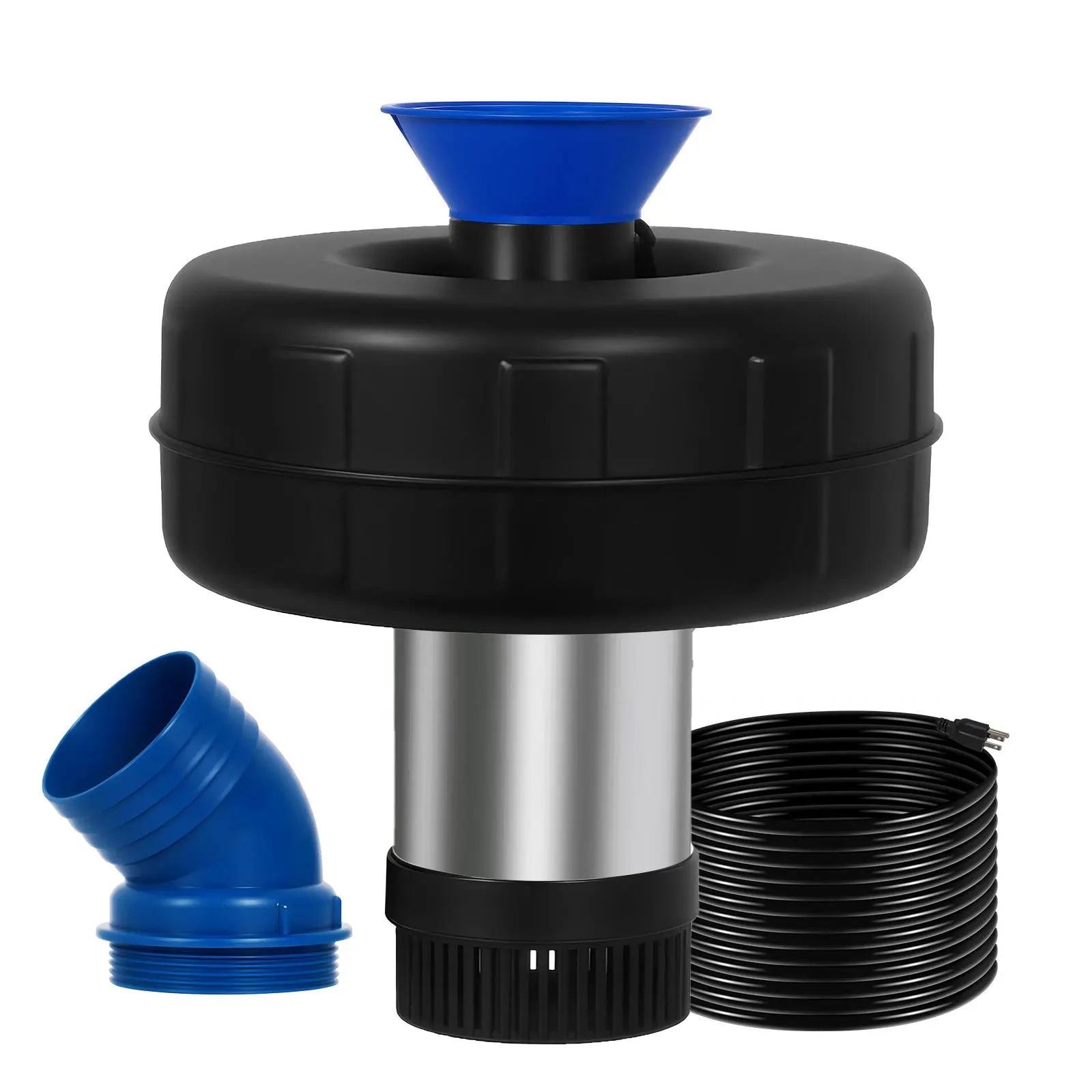 15000 GPH Pond Fountain Aerator, 110V,Floating Pond Fountain Pump with Stainless Steel Body, Pond Aerator Pump for Small & Large Ponds and Lakes (Black&Blue)) tools gadgets