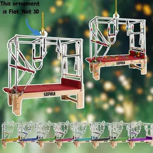 Pilates Equipment Acrylic Ornament: 2D Flat Design