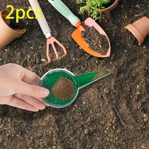Two-Piece Gardening Seed Sower Tool, Adjustable 5-Setting Seed Planter for Standard Seeds, Ideal for Seed Starting and Planting