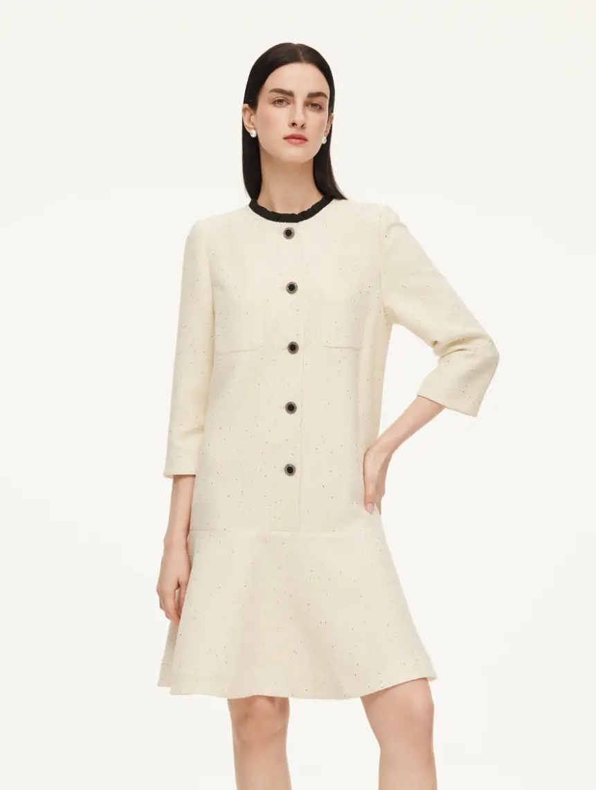 Sequins A-Line Ruffle Hem Women Mini Dress Fit Formal