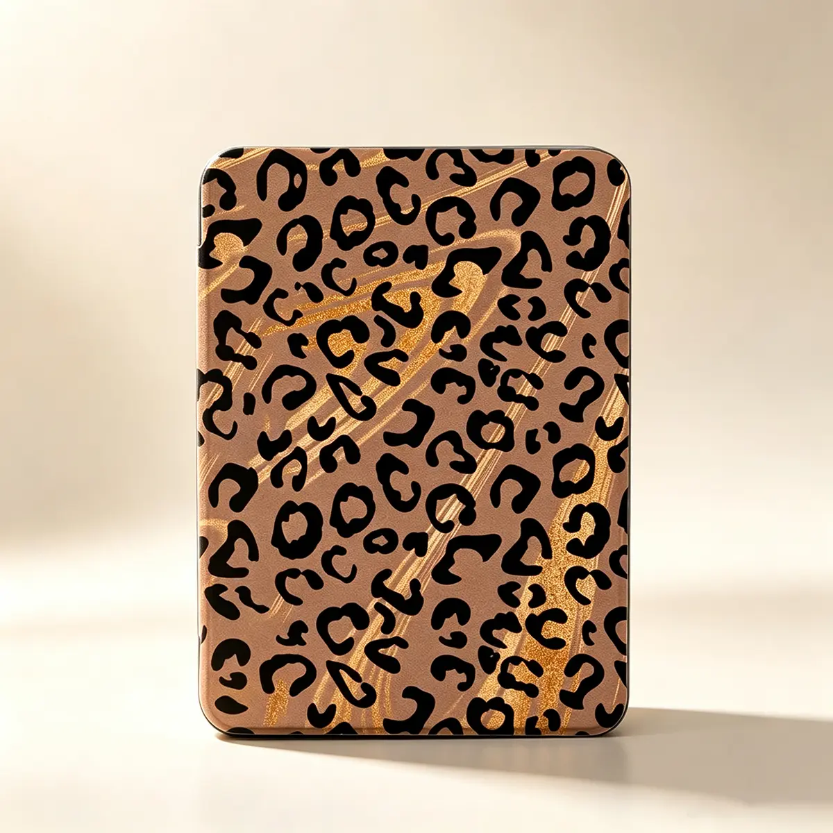 Retro Leopard Print Designer PU Leather Protective Casing for 6.0"/6.8"/7.0" Kindle Paperwhite 11th/12th Gen & Kindle 2022/2024 Handheld E-Reader Tablets, Durable Accessories with Auto Wake/Sleep, Ideal Gift for Book Lovers