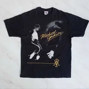 Hanes Men'S Michael Jackson King Of Pop T-Shirt Vintage Rare Retro Graphic Tee Vintage 90s Style Unisex Tee, Retro Music Fan Gifts