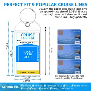 Transparent PVC Luggage Tag, Waterproof Cruise Label, Ideal for Christmas, Halloween, Summer, Winter, Valentine's Day, Birthday Gift