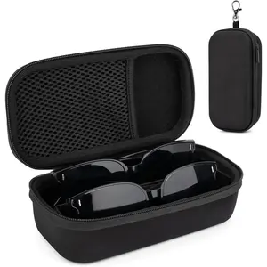 Double Eyeglasses Case, Hard Shell Dual Glasses Case Travel Sunglasses Organizer for Men Women