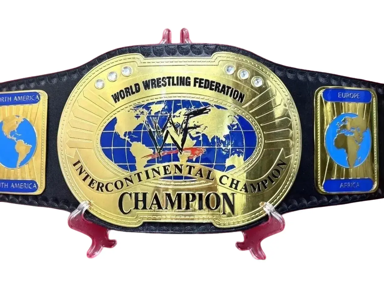Oval Old Intercontinental Championship Wrestling Replica Tittle Belt Brass 2mm