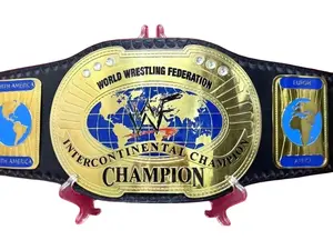 Oval Old Intercontinental Championship Wrestling Replica Tittle Belt Brass 2mm
