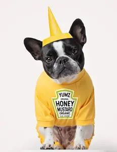 Dogs Solid Color Yellow Pajamas