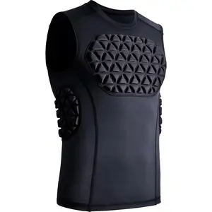 Youth Chest Rib Protector Padded Compression Shirt for Baseball Football Softball Lacrosse Heart Sternum Guard Support