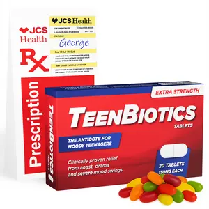 TeenBiotics Pills Candy – Funny Jelly Bean Gag Birthday Gift for Teenagers