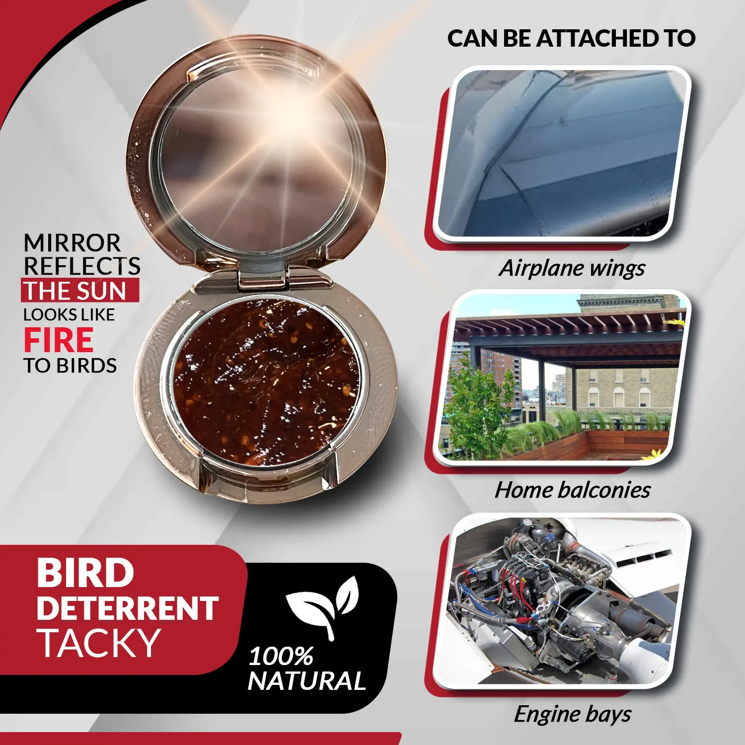 Industrial Grade Aviation Bird Deterrent For Aerospace, Airplanes, Hangers, Balcony's, Windows, Homes & More