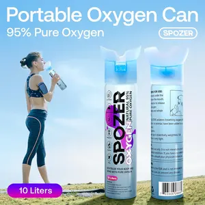 Oxygen Cylinder 95% Pure Oxygen 10 Liter Portable Can, Portable Oxygen, Ideal for High Altitude & Reduce Recovery Time, 3 Oxygen Tanks