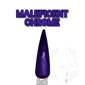 Maleficent Chrome | Purple Nail Dip Powder, Chrome for Acrylic Nails and Nail art, Purple Chrome Nail Powder