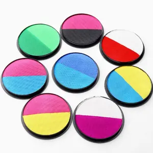 Water-Soluble Non-Toxic Face Paint Palette, Dual Color Set for Festivals Halloween Christmas, Beauty Cream Makeup Box