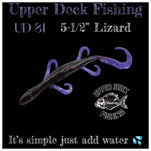 Upper Deck 5-1/2” Lizards 6 Pack Fishing Bait with Secret Sauce