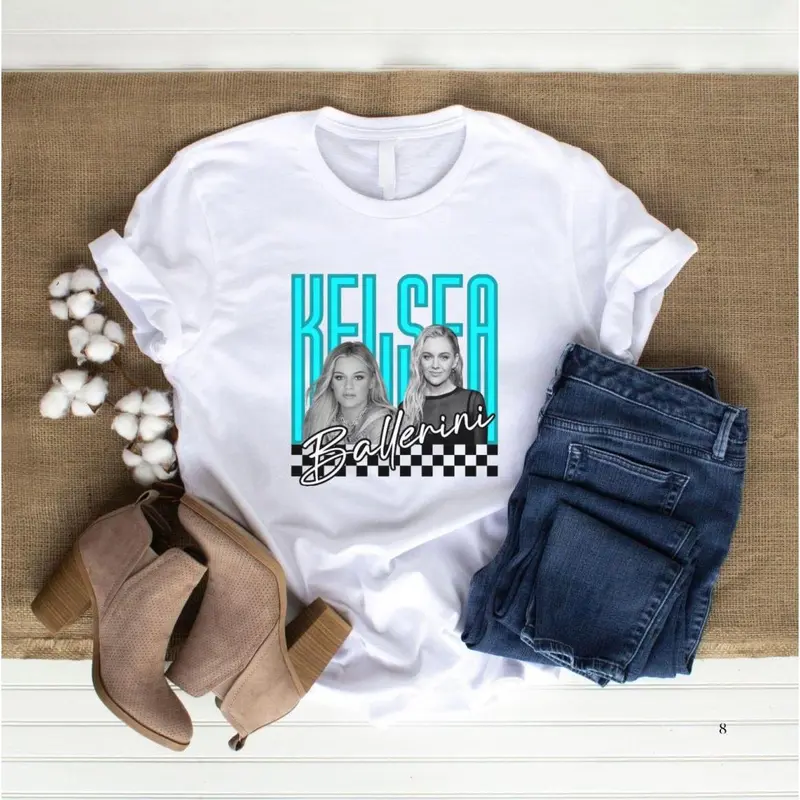 Kelsea country sweatshirt, retro checkered country shirt, popular country western tee, neon shirt, Graphic Shirt, Fun and