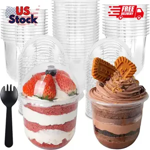 50 Pack 12OZ Clear Plastic Cups