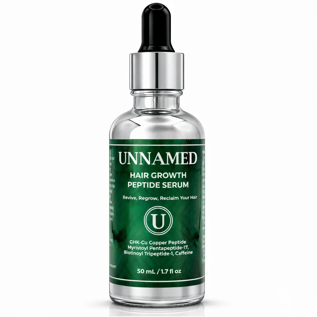UNNAMED Multi-Peptide Hair Growth Serum for Thicker Fuller Hair – Lightweight Daily Scalp Treatment with Peptides – Non-Greasy, Fragrance Free, Made in USA