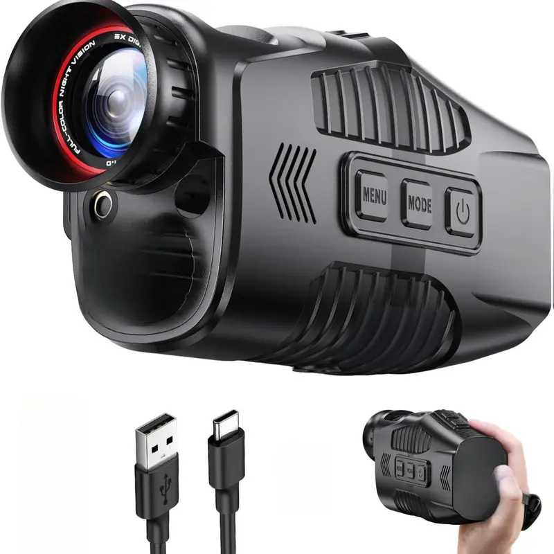 Night Vision Monocular, [2024 Upgrade] 1312FT Monocular Night Vision Goggles, HD Hunting Night Vision for Long Rang Infrared Goggles Night