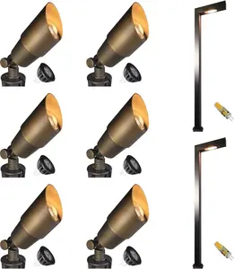 COLOER Low Voltage Landscape Lighting | Die-cast Brass Waterproof LED Garden Decor Lights Kit KIT-5