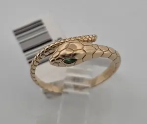 ANILLO SERPIENTE OJOS VERDES