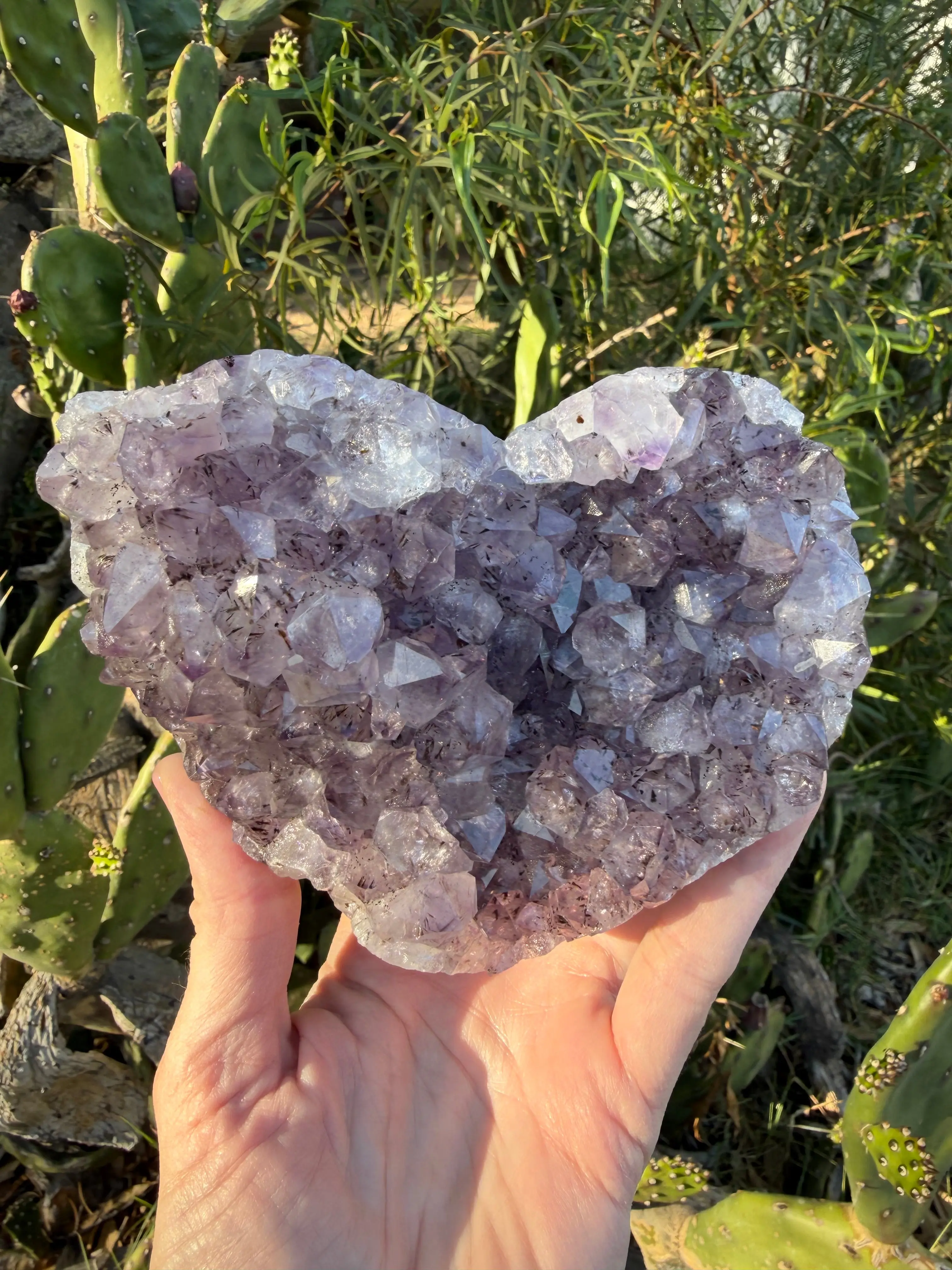 Large Amethyst Geode Heart