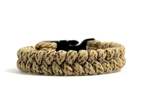 Engineered Fishtail Paracord Bracelet in Desert Camo