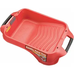 212 MAIN 1 Gal Plastic Handy Paint Tray - 7500-CC, Deep Wells, Ergonomic Handles, Magnetic Holder, for Automotive & Motorcycle Paint Care Tasks